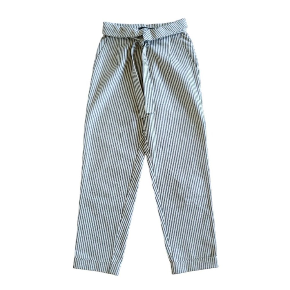Reformation Striped Fisher High Waisted Paper bag Pants Size 2